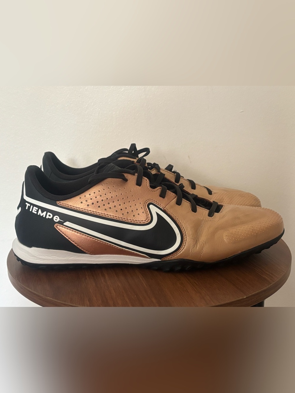 Nike Tiempo Legend 9 Academy TF Soccer Shoes Metallic Copper Black Men’s 11.5